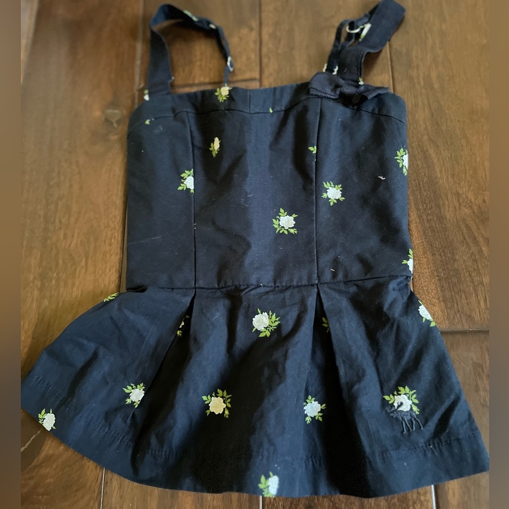 Abercrombie Kids Medium Navy Floral PeplumTop